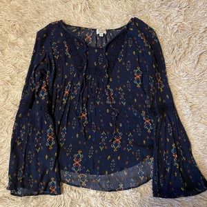 Juniors bohemian blouse